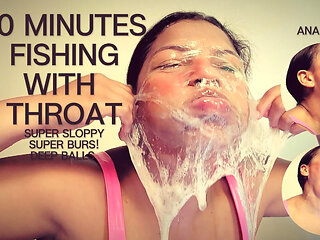 Fishing Throat I Destroy My Throat with Toys up to My Balls