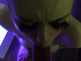Rough Deepthroat by an Asian Amateur Babe in Dark Light