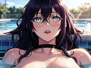 Beautiful Woman With Glasses Helps me. episode-2. AI-generated