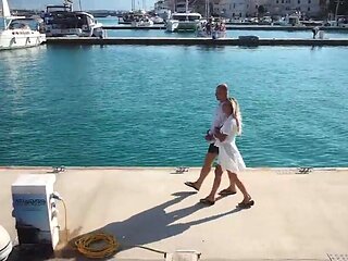 Boat bang with a big boobs blonde who seeks hard sex