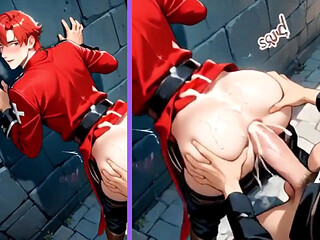 Young Twink Gets Fucked in the Ass in Public in the Square