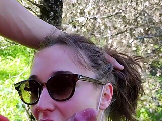 Brunette hardcore blowjob