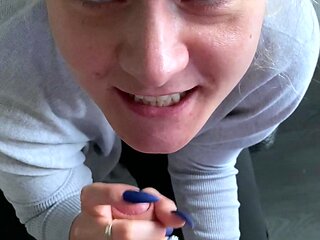 Sexy amateur blonde blowjob amp cumshot HD
