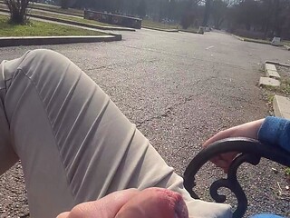 Dude fucks hot amateur outdoor POV at music festival