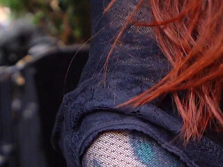 Teasing You While Smoking on Balcony