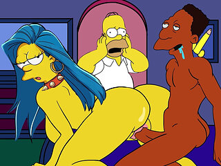 Homer Finds His Wife Marge Being Unfaithful to Her Friend