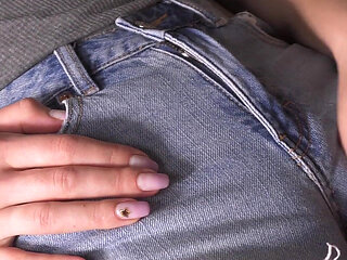 Tight Jean Shorts Camel Toe Teen Pussy Tease