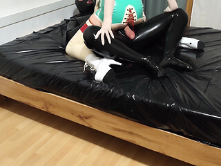 Hot Latex Nurse Enjoys Exciting Pleasure with a Handjob and Hard Penetration