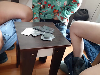 A Card Game Turned Into a Hot Lesbian Threesome