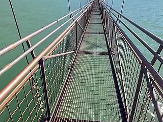 Foot Fetish Outdoor Bridge Crossing