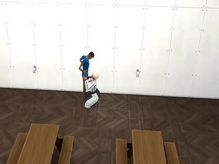 Voyeur Life 2 - Lunch lady sucking a student dick after school on cam