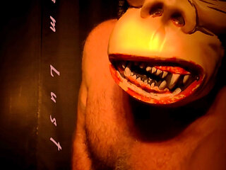 TONGKA TUGS ON HIS ENGORGED PENIS