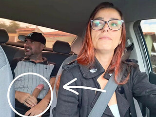 Naughty Brazilian Redhead Gives Hot Car Blowjob & Masturbates in Public - Real Homemade 4K