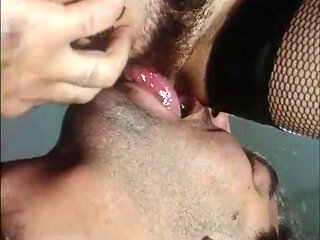 Lesbians hairy pussy licking fucking, big dick anal penetrated