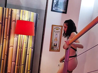 Sexy Dom gives Hand Job and Spanks naughty Slave
