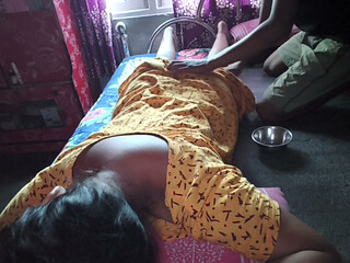 Trailer step sister body massage and  Sex room