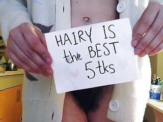 Hairy dance show 2. Big hairy pussy, armpits and asshole. Sweater.