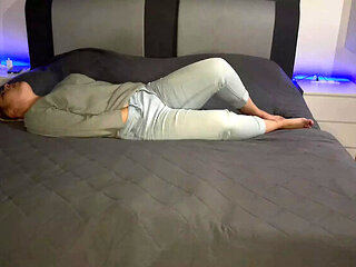 Bonie Clyde Hot Blonde Solo Masturbation - Jeans Moaning & Multiple Orgasms from Clit Rubbing