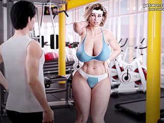 Busty MILF Stepmom With A Big Ass Twerks For Stepson In Public Gym - Apocalust v0.09 - Taboo Hentai Game - #20