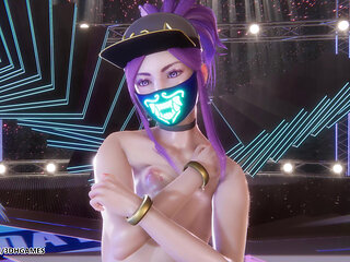 [mmd] Secret Number - Who Dis Sexy Naked Dance League of Legends Uncensored Hentai