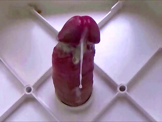 Cherry cock with big head big load in glory hole improvised