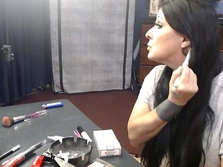 MILF Mid Make up Cigarette Smoking
