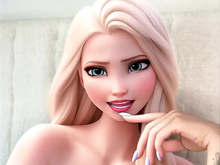 Sexy anime girl Elsa teaches you how to jerk it for her dominant femdom JOI