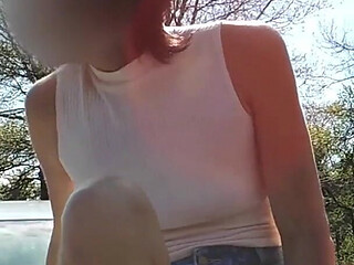 Car Hood Dildo Fuck