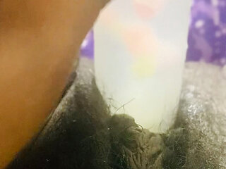 dildo in my black vagina gliding and sliding in and out my warm hot young pretty pussy (onlyfans alliyahaleciascott)