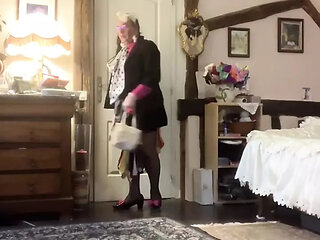 Dressed with a little black skirt for a night out