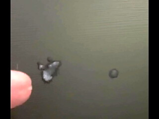 Man strokes uncut BWC in hotel and shoots massive cum load
