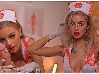 Horny Nurse In Latex Gloves Has Her Own Treatment Method