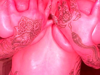 Hot tattoo girl, asmr, big boobs
