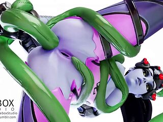 Compilation, 3d animation, girling