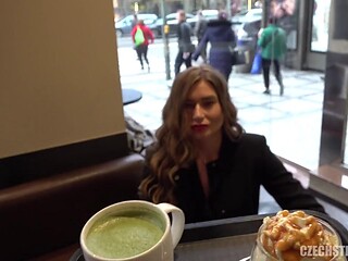 Sarah Sultry Picks Up Cash From ATM For Him On Czech Streets Before He Pounds Her Pussy Hard With