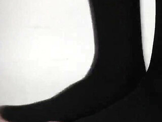 Mistress Cleo in Pantyhose Trample His Slave to Orgasm