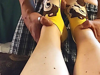 #2 Disney Sockjob Sock Footjob - Chip Sock Job - Cartoon Sock Handjob Cum
