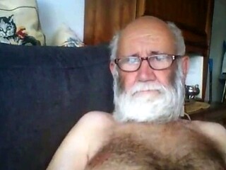 Grandpa Stroking on Webcam