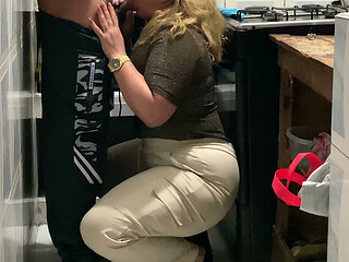 Blowjob In The Kitchen My Friend's Wife