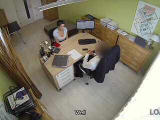 Busty brunette gets paid for dirty anal
