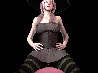 A Korean Witch's Lapdance (halloween Riding POV)