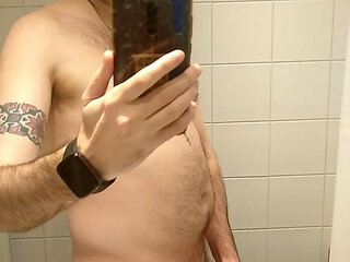 Danish guy Romario Italy in the bathroom. Posing for women.