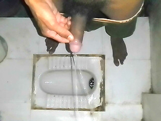 Pee Bathroom Black Big Cock Indian Man