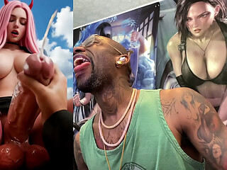 Long Dick Transgender Imp Deepthroating Cock, Jerking Off And Making A Business Woman Cum Hard, Transgender Black Knight, Trans Matrix Slut Getting Anal Fucked While Cumming, AI Generated