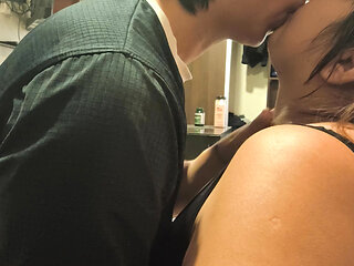 A Make-out Session with Single Stepmom, She's Crazy