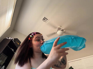 Giantess Goddess Blows Your Inflatables
