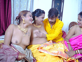 Desi Horny Indian Three Bhabhi Wants to Get Fucked by Their Dewar Like a Bhabhi's Groupsex Party ( Hindi Audio )