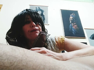Hot Girl jumps on the bed with a guy