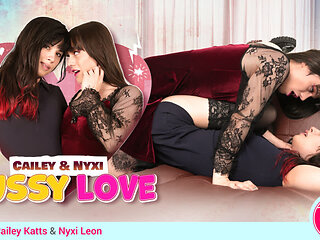 TGIRLS PORN - Cailey Katt and Nyxi Leon's Playful Encounter