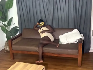 Hard score sex in the living room